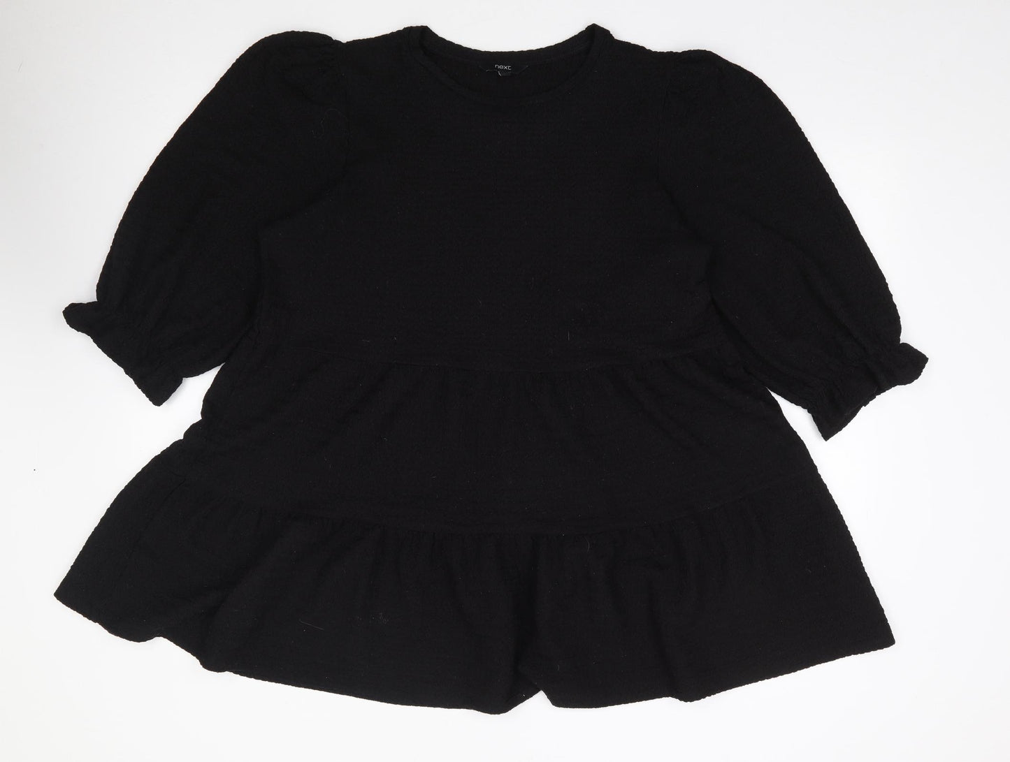 Next  Womens Black  Polyester Fit & Flare  Size 16  Round Neck Pullover