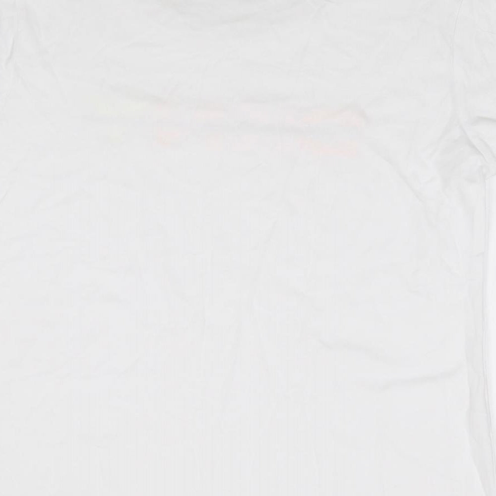 DKNY Womens Ivory  Cotton Jersey T-Shirt Size M Crew Neck
