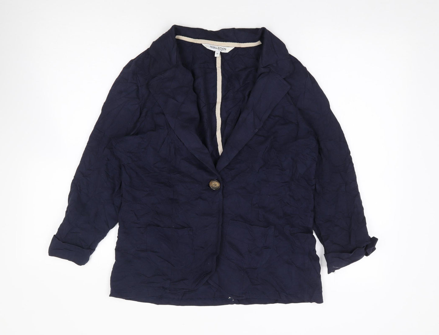 Debenhams Womens Blue   Jacket  Size 14  Button