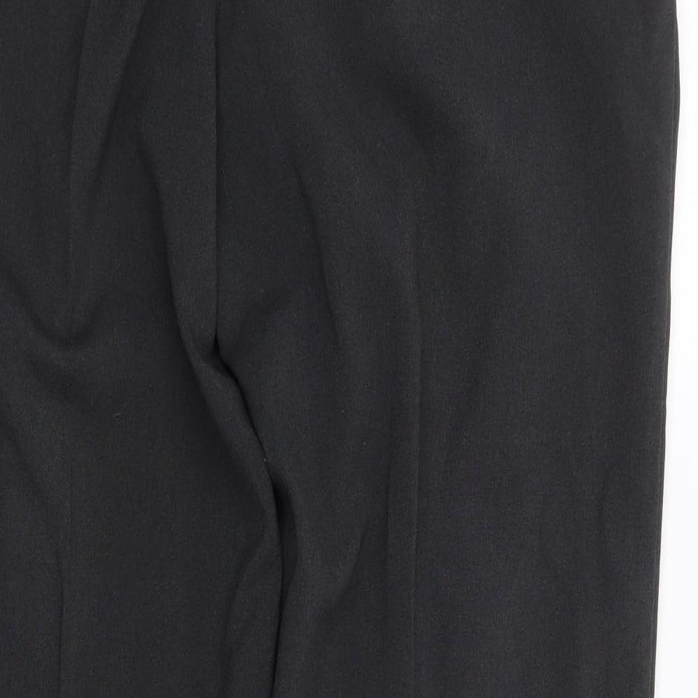 BHS Mens Grey  Polyester Trousers  Size 38 L31 in Regular Zip