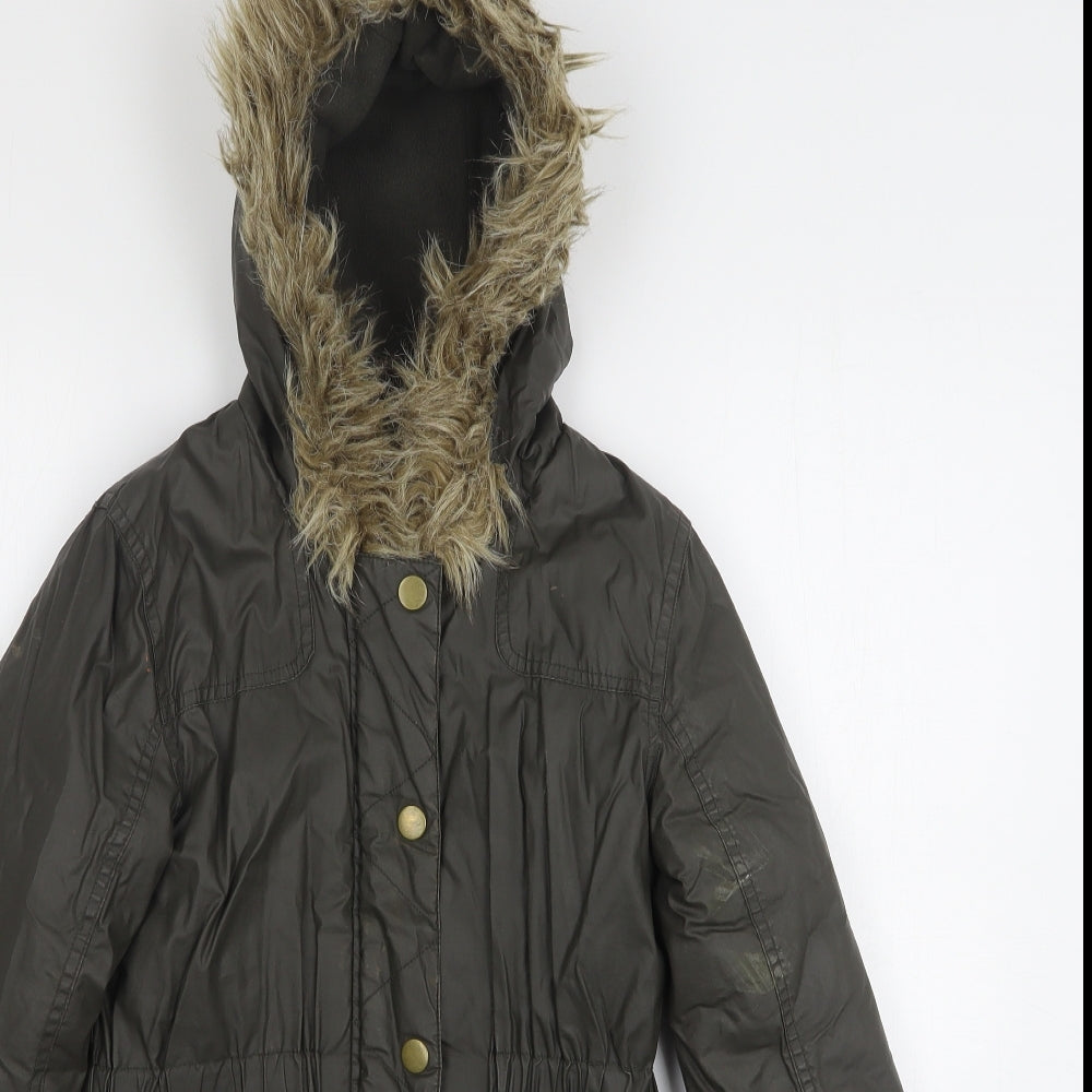 Blue Zoo Girls Green   Parka Coat Size 8-9 Years