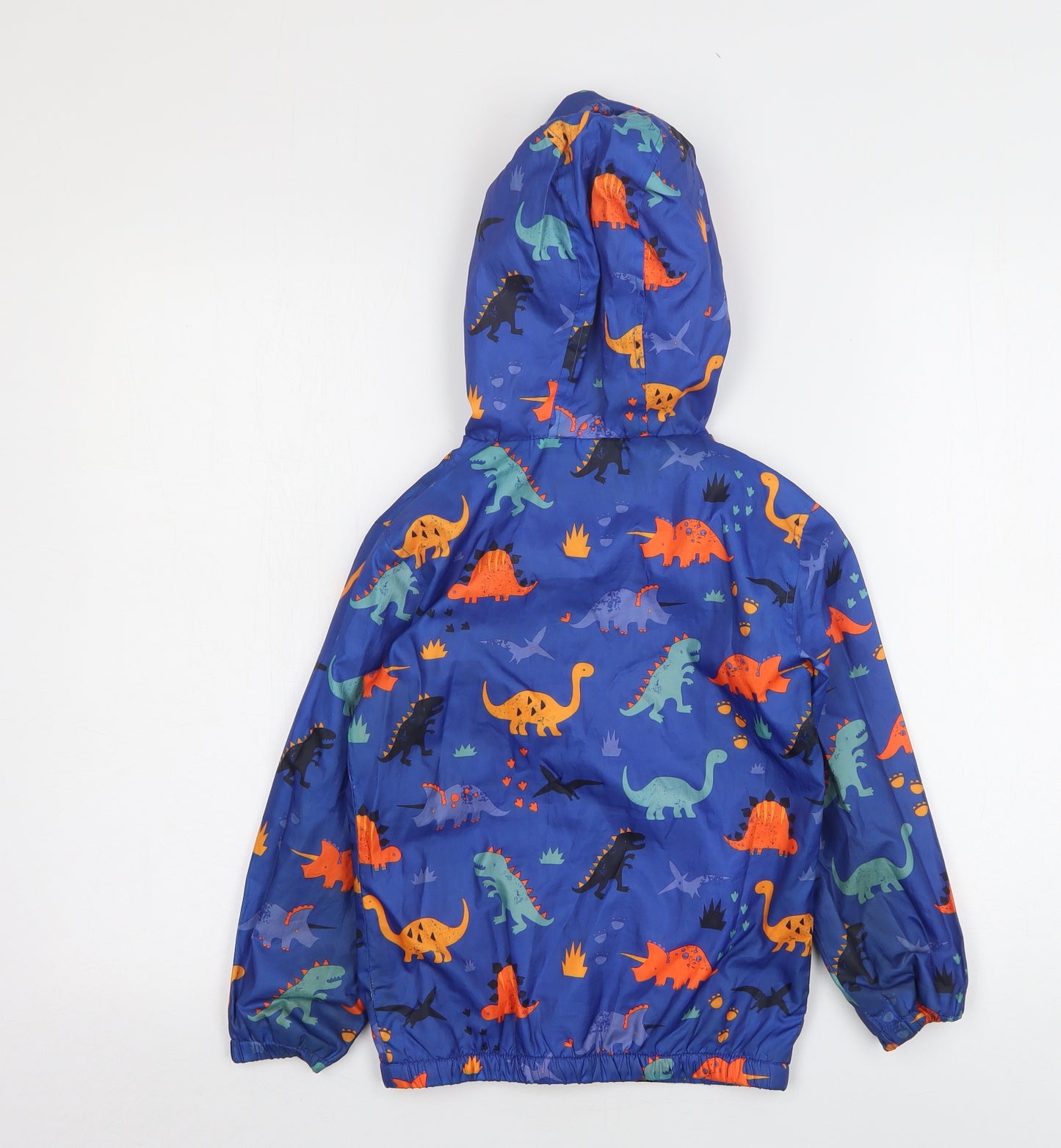 George Boys Multicoloured Geometric  Windbreaker Coat Size 5-6 Years   - Dinosaurs