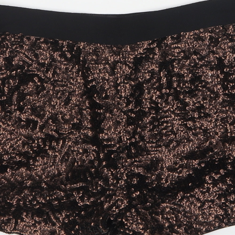 Limited Collection  Womens Brown  Polyester Hot Pants Shorts Size 10 L3 in Regular