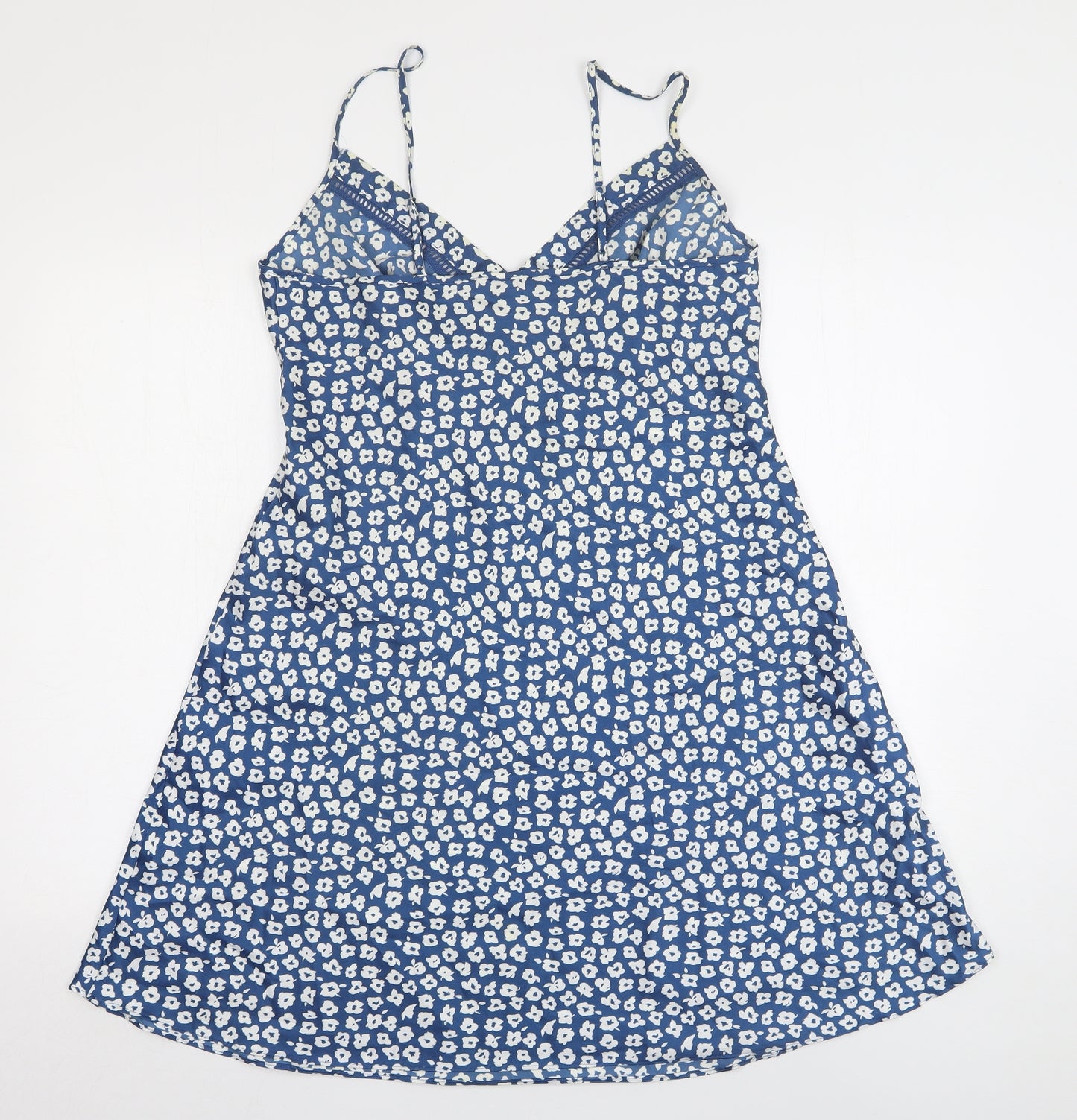 Indigo Sky Womens Blue Floral Polyester Babydoll Dress Size 14