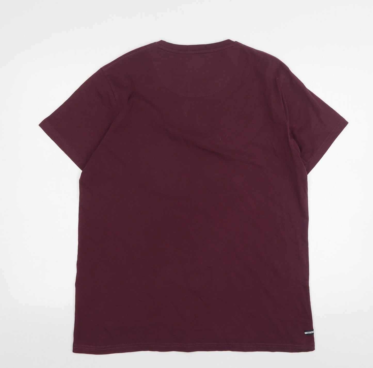 Weekend Offender Mens Purple  Cotton  T-Shirt Size L Round Neck