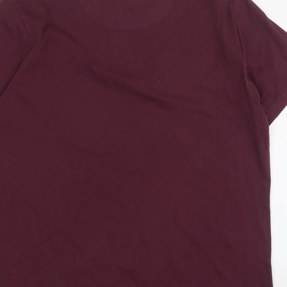 Weekend Offender Mens Purple  Cotton  T-Shirt Size L Round Neck
