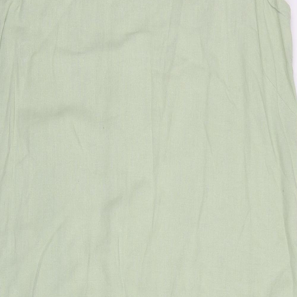 Countrywear Casuals  Womens Green  Linen A-Line  Size 2XL  Round Neck