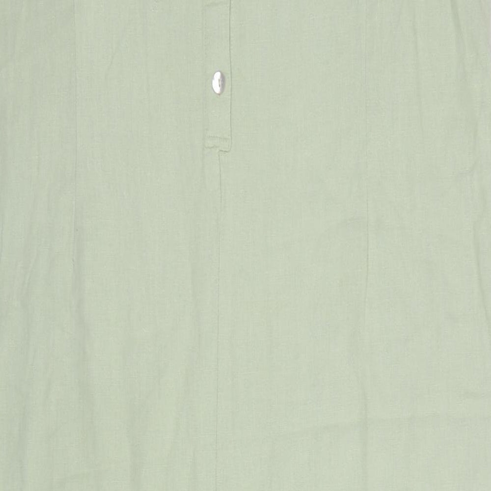 Countrywear Casuals  Womens Green  Linen A-Line  Size 2XL  Round Neck
