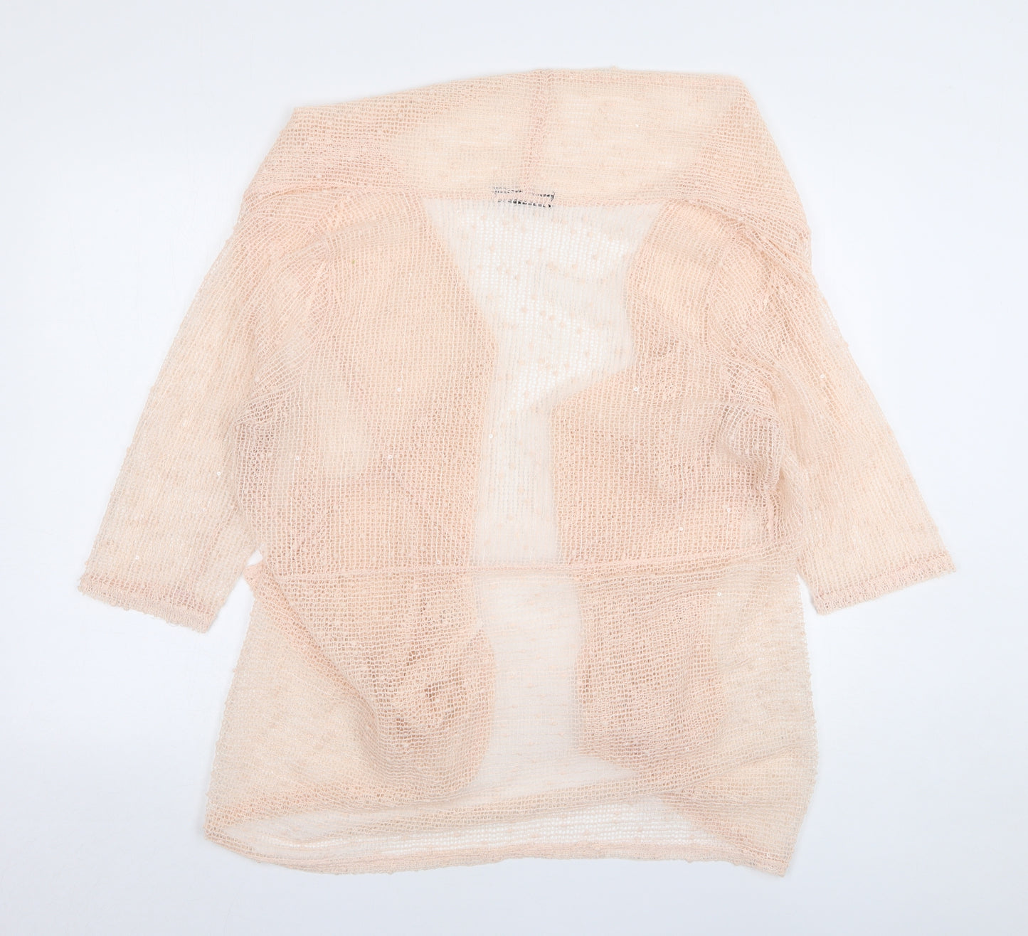 Elizabeth Scott Womens Pink V-Neck  Polyester Cardigan Jumper Size L