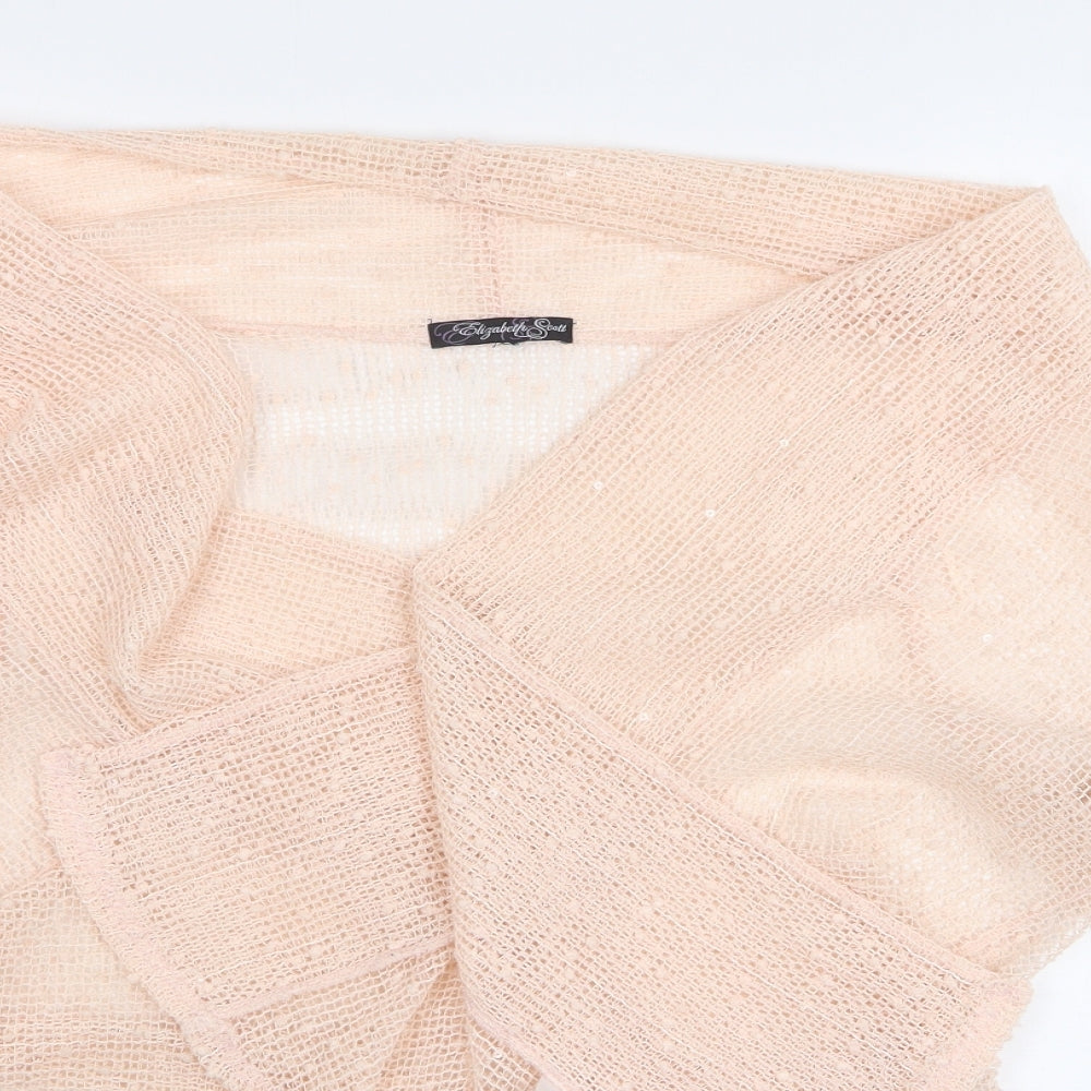 Elizabeth Scott Womens Pink V-Neck  Polyester Cardigan Jumper Size L