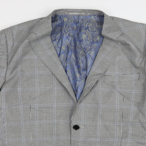 Skopes  Mens Multicoloured Houndstooth Polyester Jacket Suit Jacket Size 46