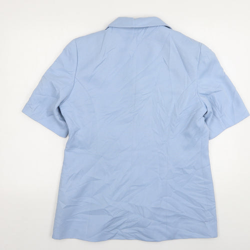 Slimma Womens Blue  Polyester Jacket Suit Jacket Size 14