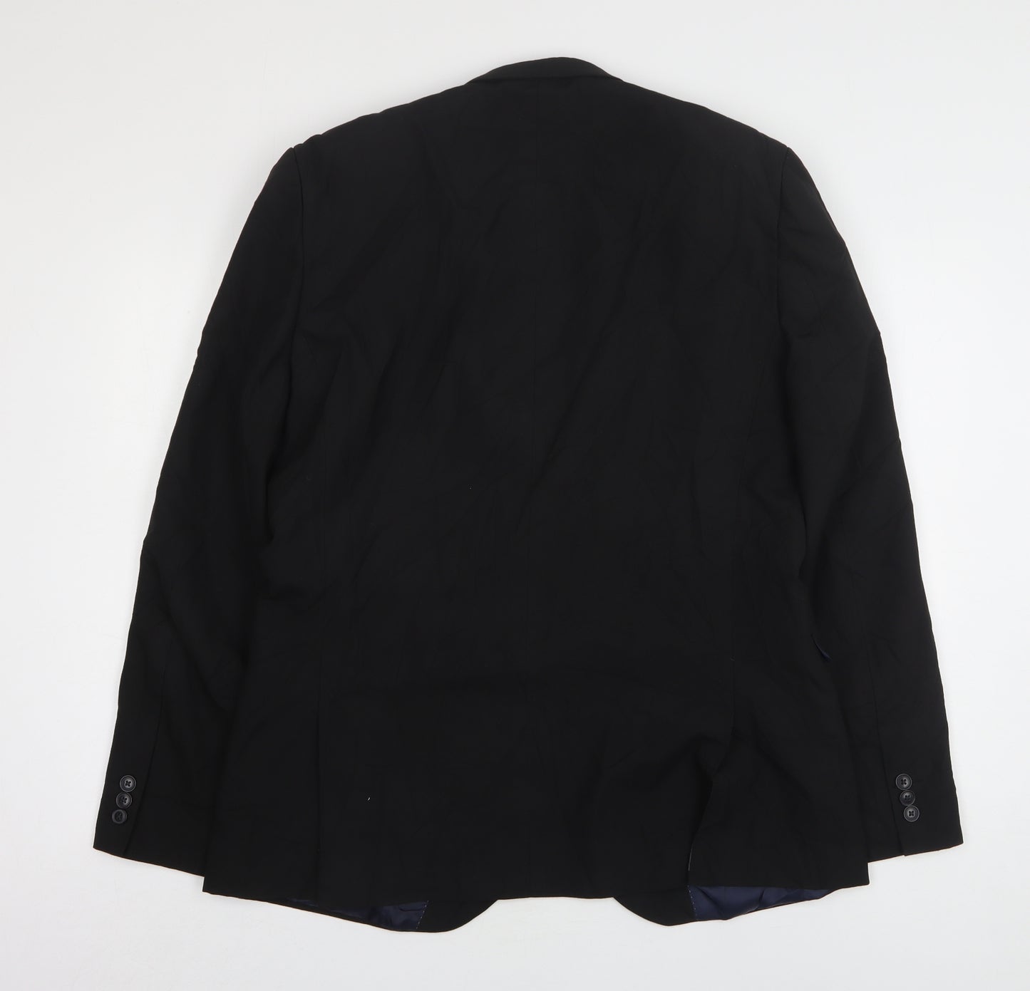 NEXT Mens Black  Polyester Jacket Suit Jacket Size 44