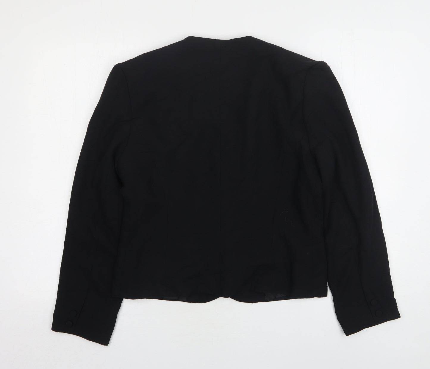 Features Womens Black  Polyester Jacket Blazer Size 12