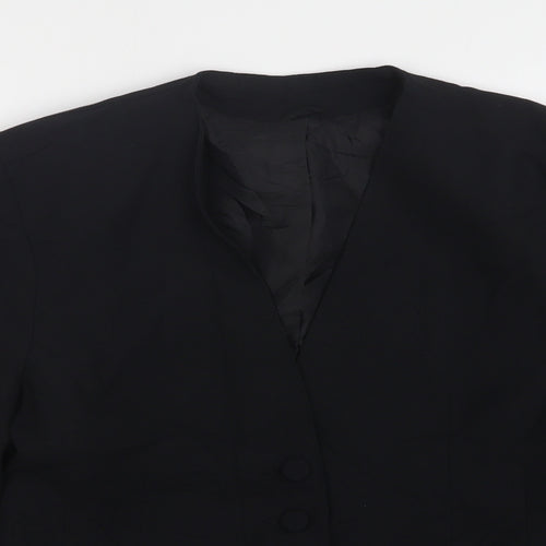 Features Womens Black  Polyester Jacket Blazer Size 12