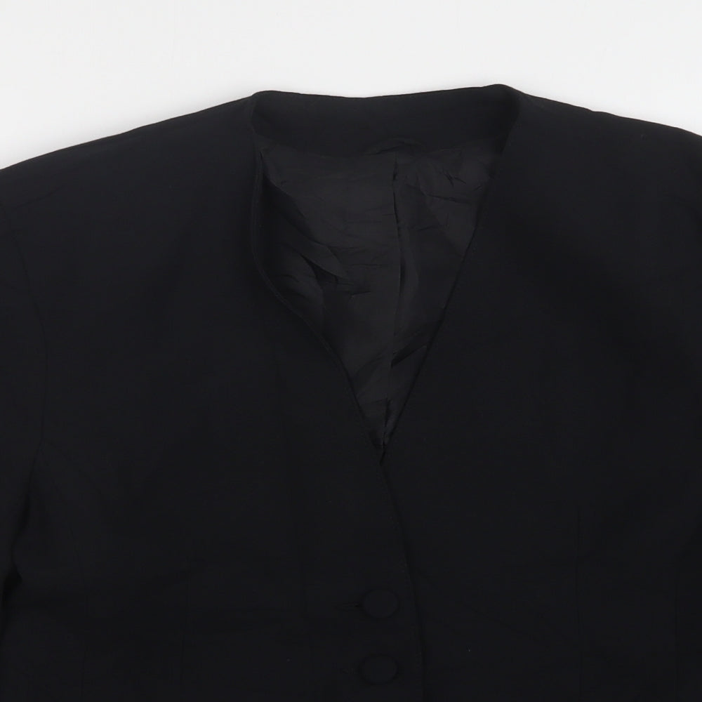 Features Womens Black  Polyester Jacket Blazer Size 12