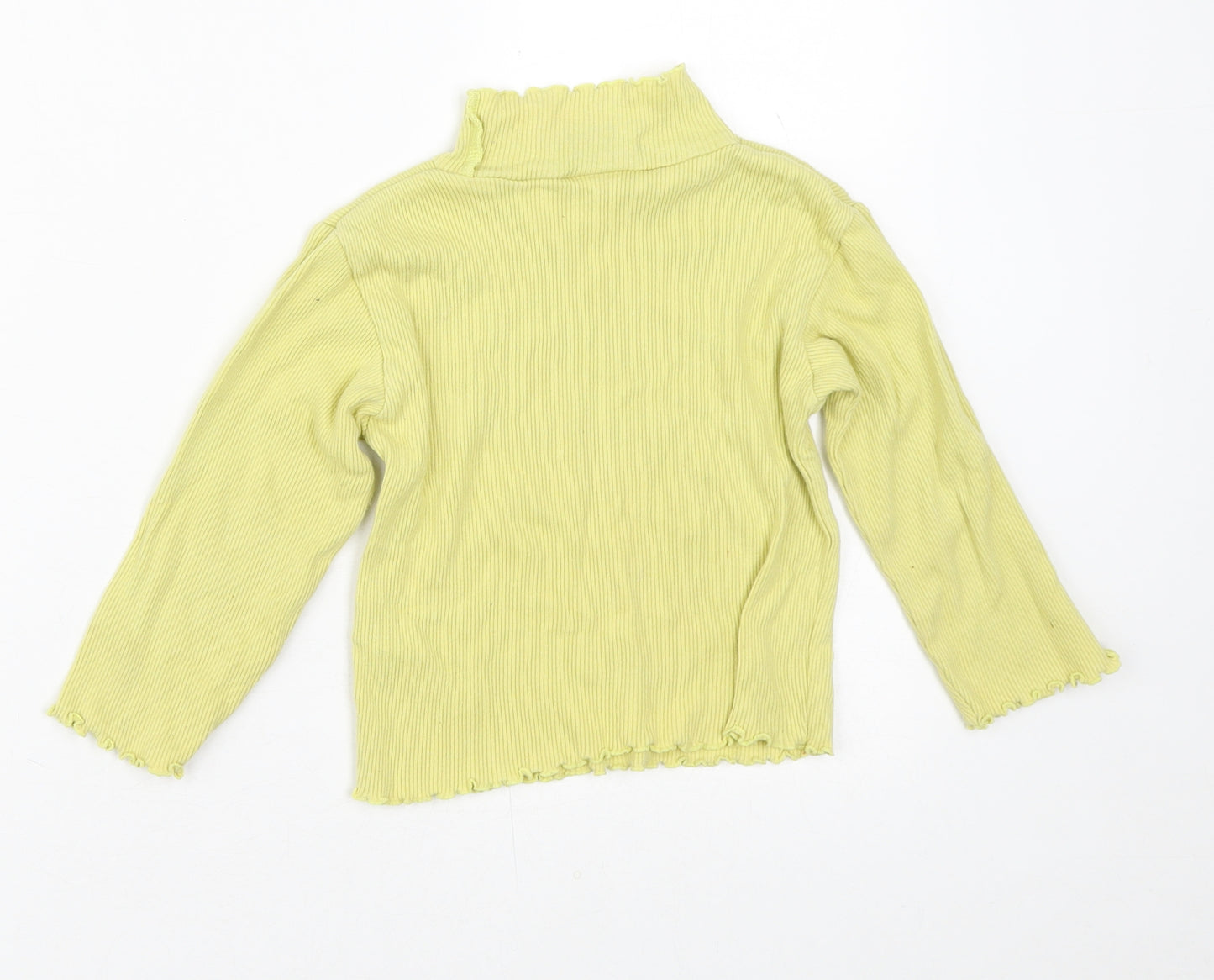 Sergent Major Girls Yellow  100% Cotton Pullover Blouse Size 3 Years High Neck