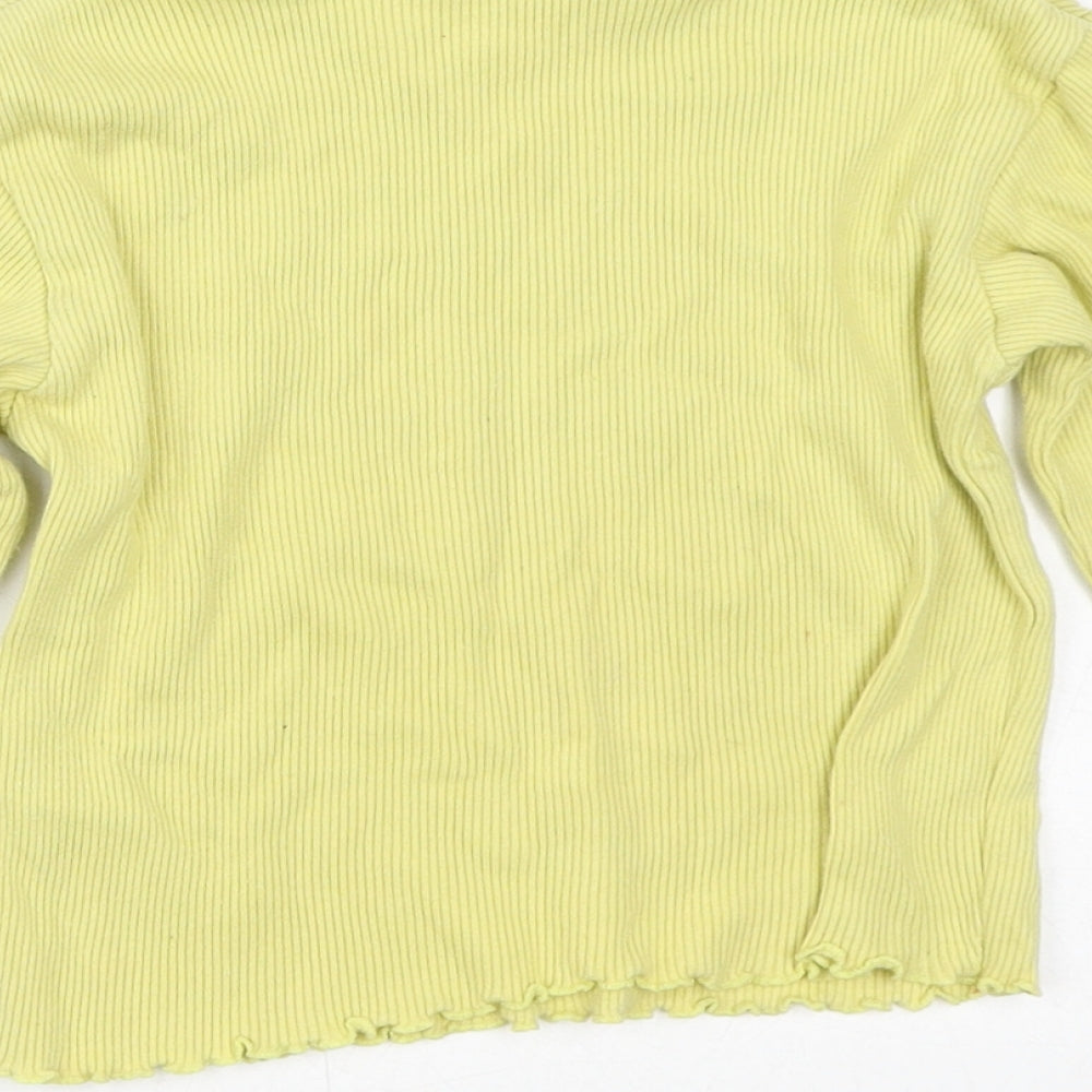 Sergent Major Girls Yellow  100% Cotton Pullover Blouse Size 3 Years High Neck