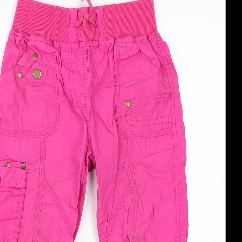 St Bernard Girls Pink  100% Cotton Cargo Trousers Size 8 Years  Regular