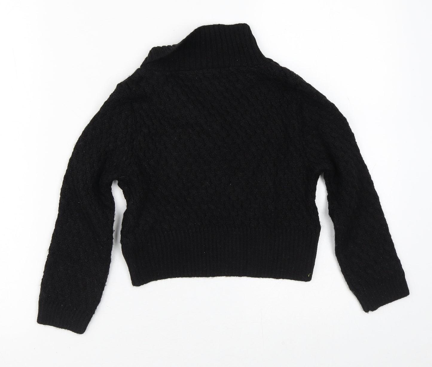 Sarah Louise Girls Black V-Neck  Acrylic Cardigan Jumper Size 5-6 Years