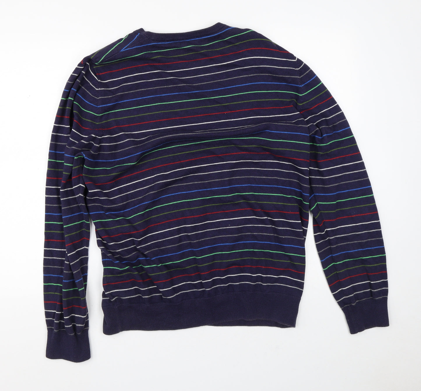 Boxfresh Mens Blue Striped Cotton Pullover Sweatshirt Size 2XL