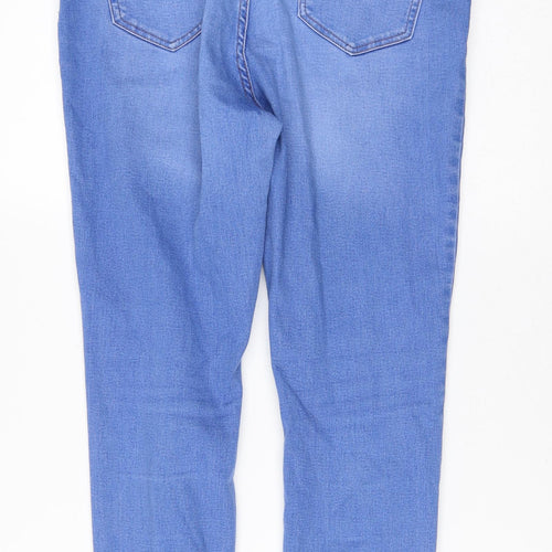 New Look Womens Blue  Cotton Jegging Jeans Size 14 L25 in Extra-Slim