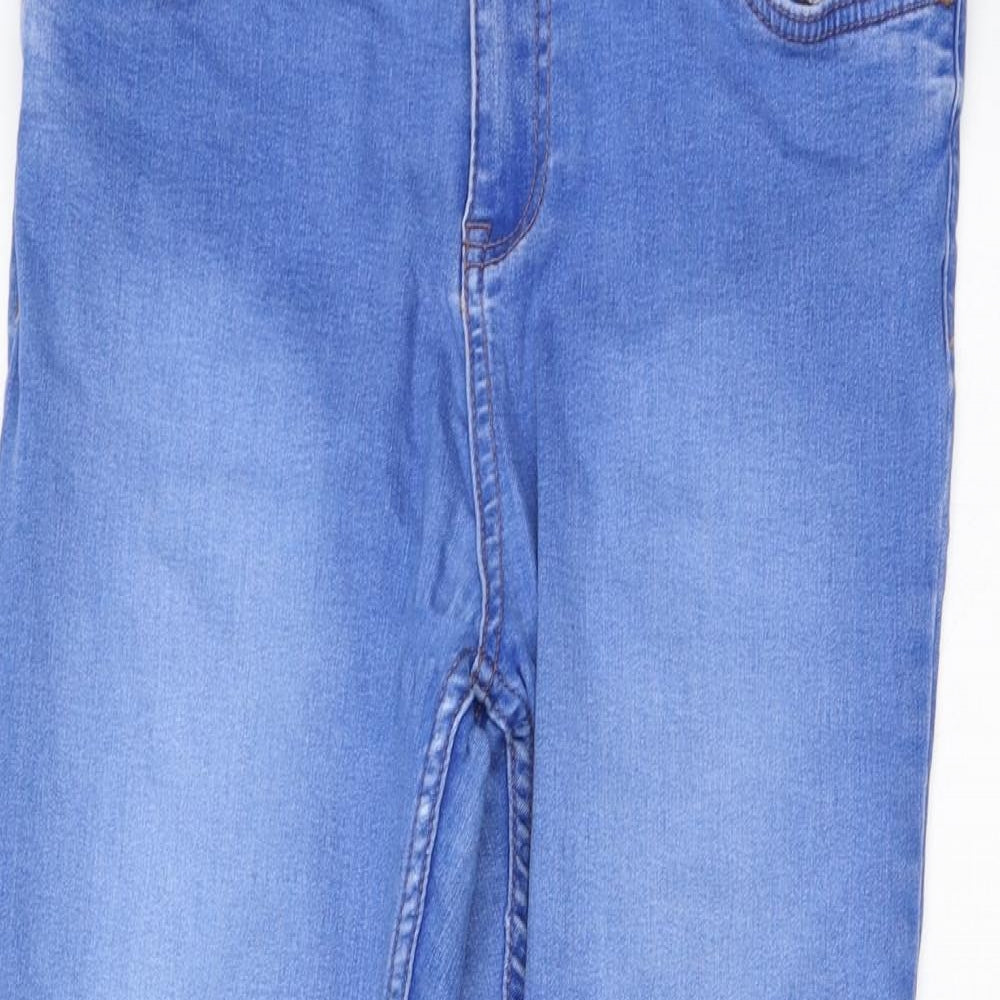 New Look Womens Blue  Cotton Jegging Jeans Size 14 L25 in Extra-Slim