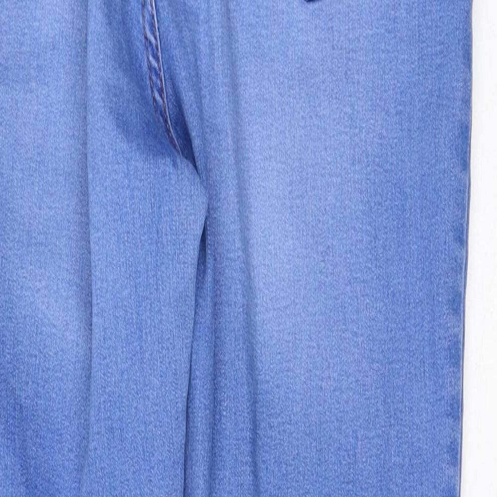 New Look Womens Blue  Cotton Jegging Jeans Size 14 L25 in Extra-Slim