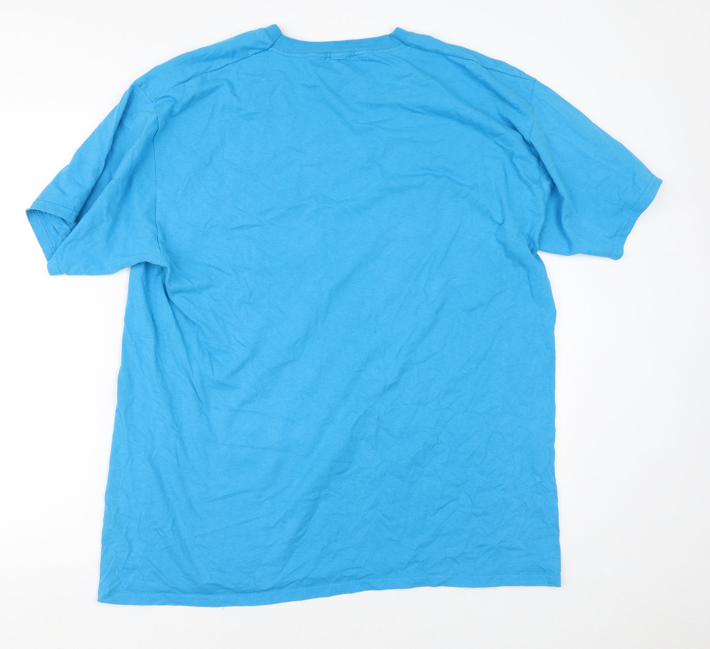 Boohoo Womens Blue  Polyester Basic T-Shirt Size L Crew Neck - MMVI Sports League