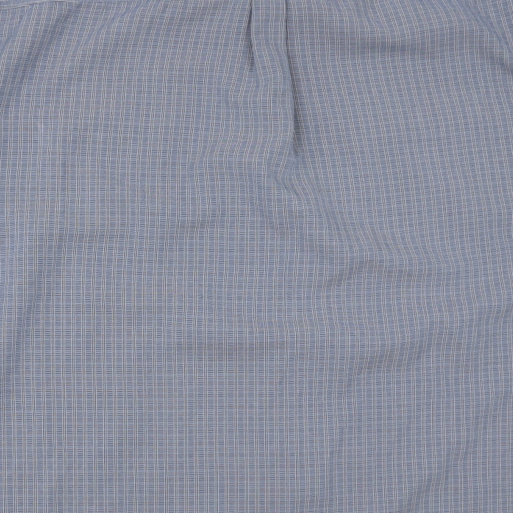 Easy Mens Blue Geometric Polyester  T-Shirt Size Big 3X Collared