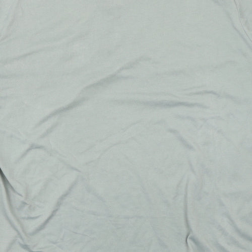 Tom Hagan Mens Green Striped Polyester  T-Shirt Size 2XL Collared