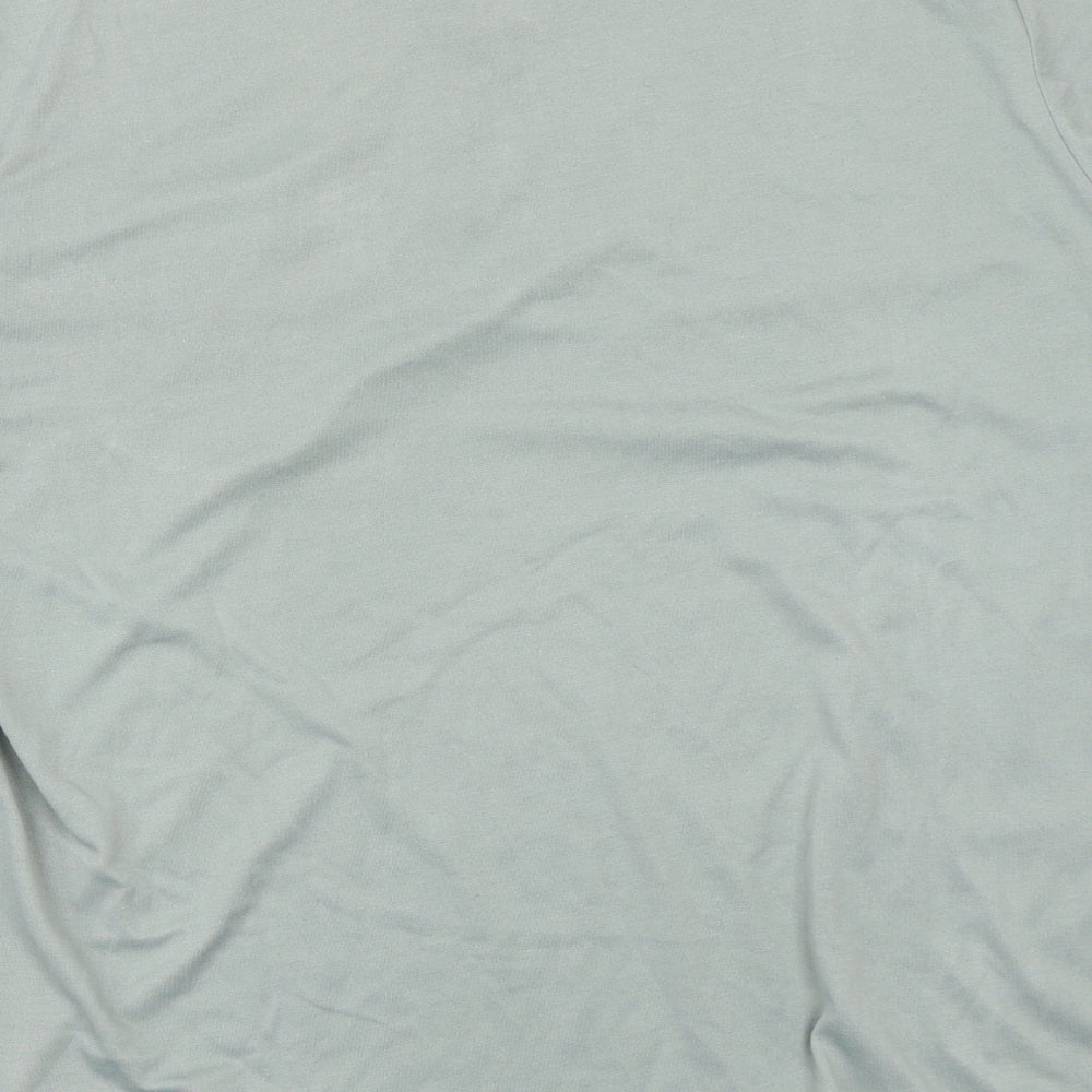 Tom Hagan Mens Green Striped Polyester  T-Shirt Size 2XL Collared