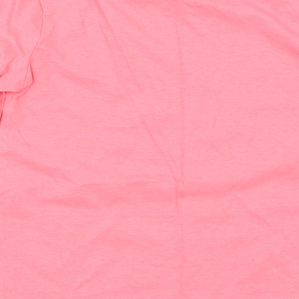 F&F Girls Pink  100% Cotton Pullover T-Shirt Size 3-4 Years Crew Neck  - Follow Your Dreams