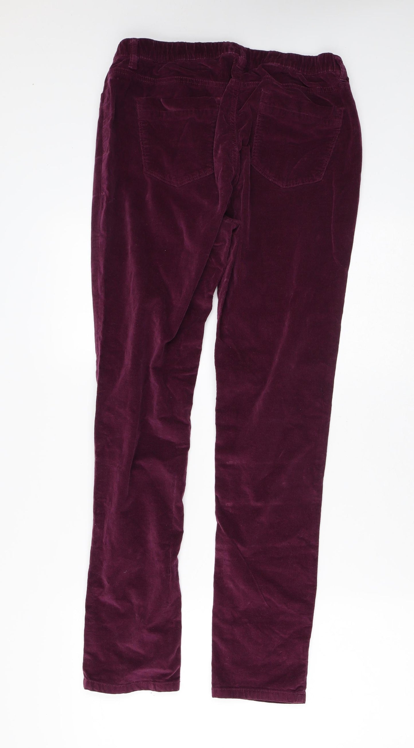 TU Womens Purple  Cotton Capri Trousers Size 14 L28 in Regular