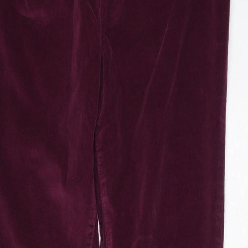 TU Womens Purple  Cotton Capri Trousers Size 14 L28 in Regular