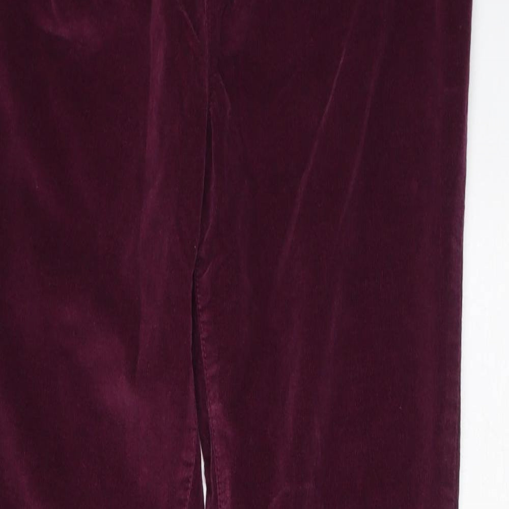 TU Womens Purple  Cotton Capri Trousers Size 14 L28 in Regular