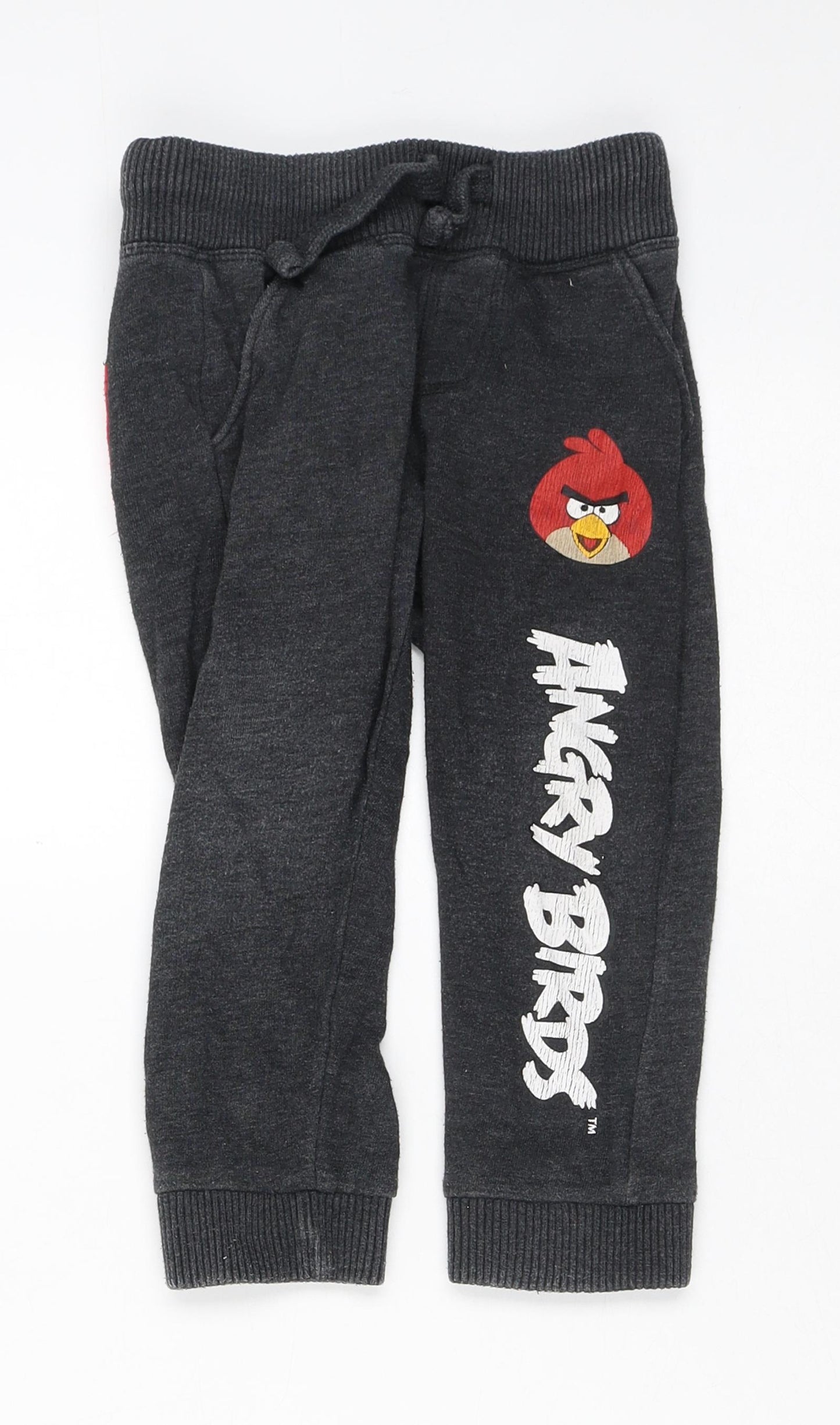 Angry Birds Boys Grey  Cotton Sweatpants Trousers Size 2-3 Years  Regular