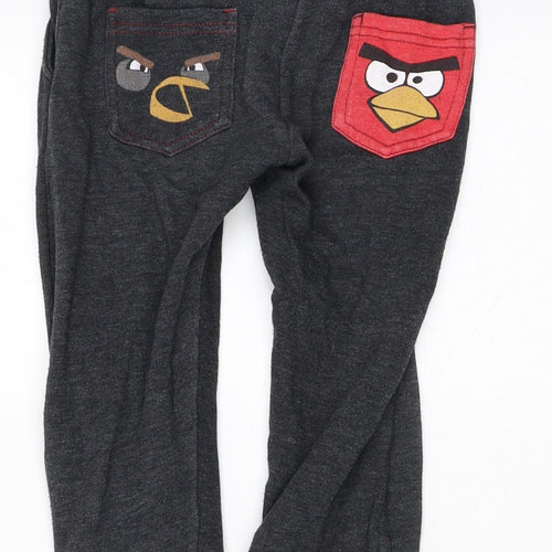 Angry Birds Boys Grey  Cotton Sweatpants Trousers Size 2-3 Years  Regular