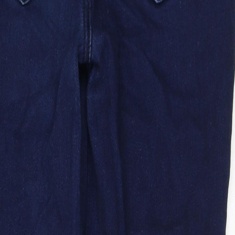 Marks and Spencer Womens Blue  Cotton Skinny Jeans Size 10 L25 in Regular
