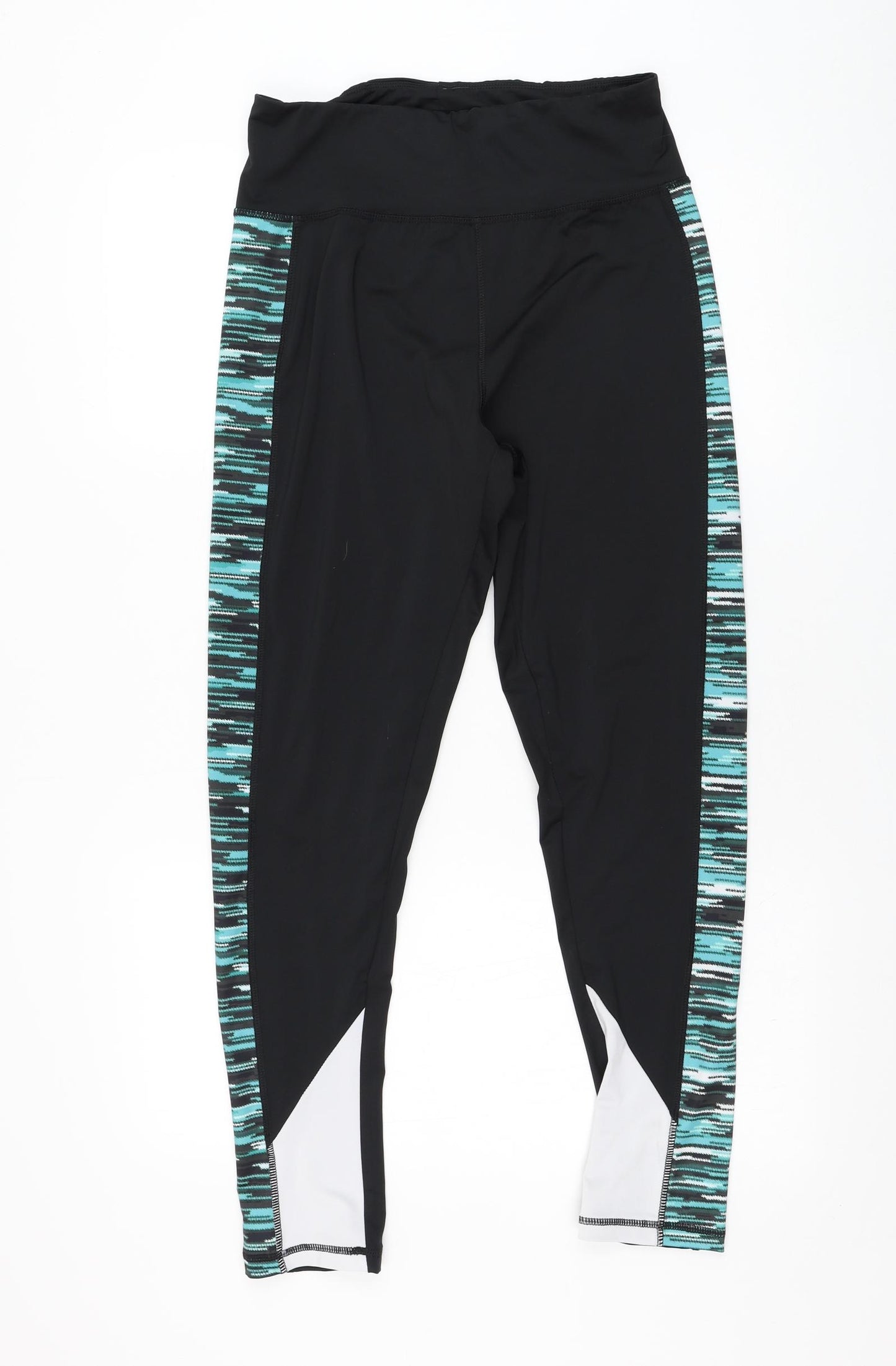 Studio Womens Black  Polyacrylate Fibre Capri Leggings Size 12 L28 in Regular Pullover