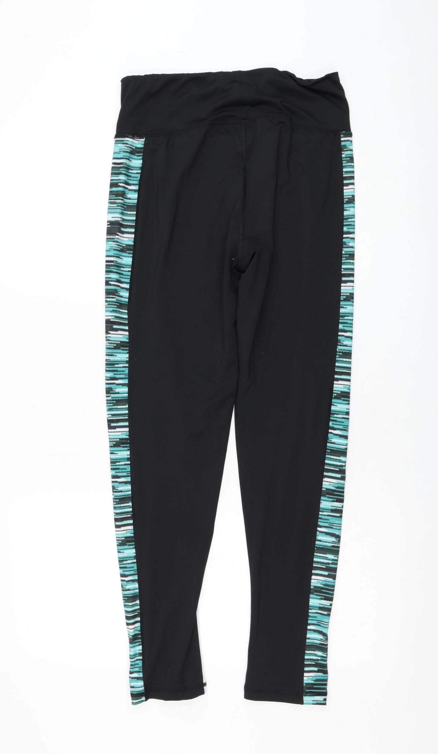 Studio Womens Black  Polyacrylate Fibre Capri Leggings Size 12 L28 in Regular Pullover