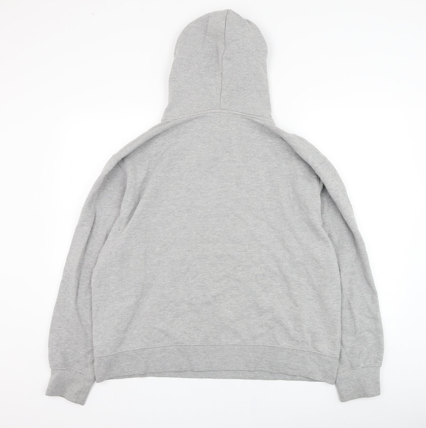 Topman Mens Grey  Cotton Pullover Hoodie Size XL