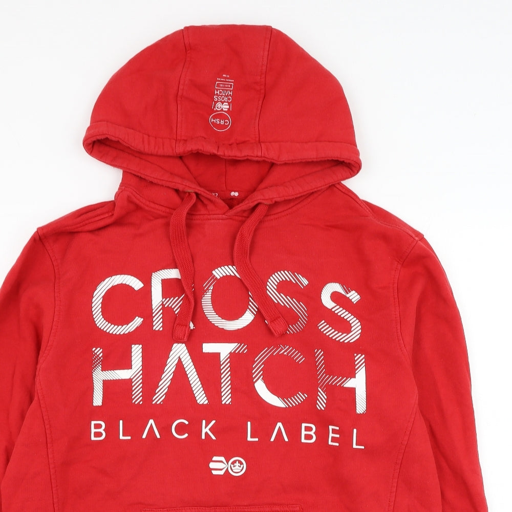 Crosshatch Mens Red  Cotton  Hoodie Size 2XL