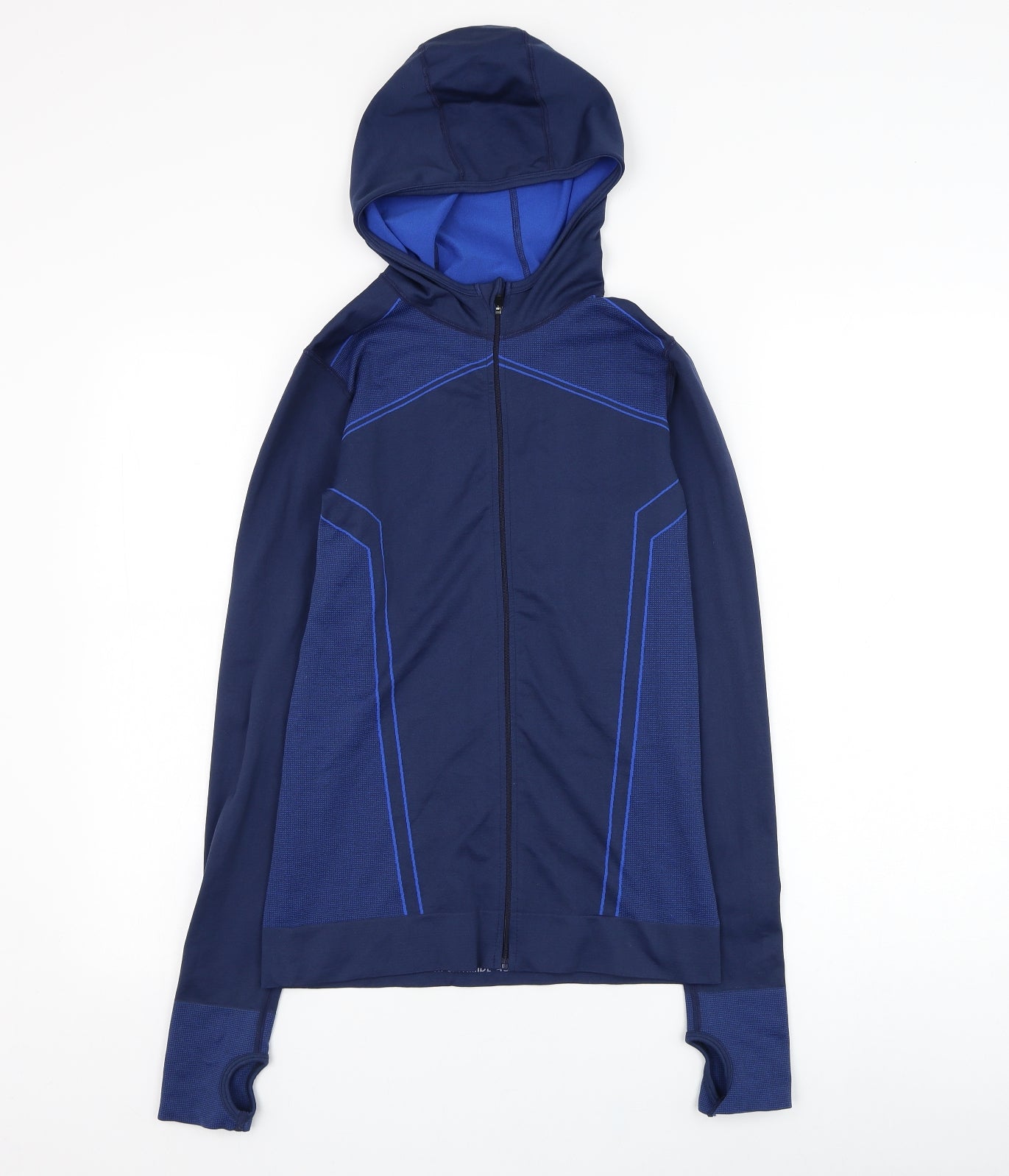 Crivit Womens Blue  Polyamide Full Zip Hoodie Size 8  Zip