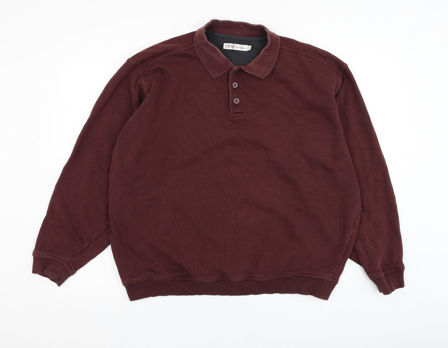 EWM Mens Purple  Cotton Pullover Sweatshirt Size XL