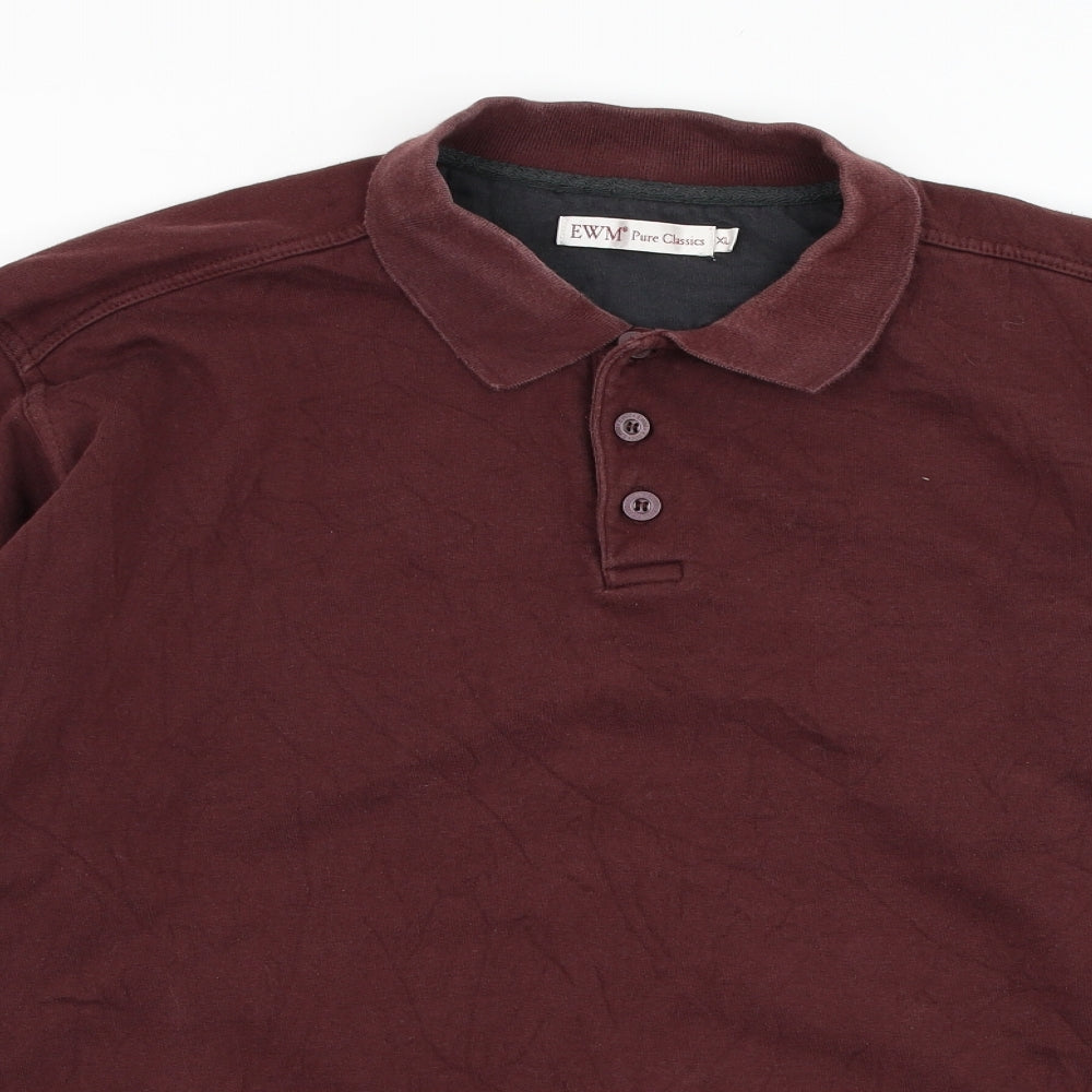 EWM Mens Purple  Cotton Pullover Sweatshirt Size XL