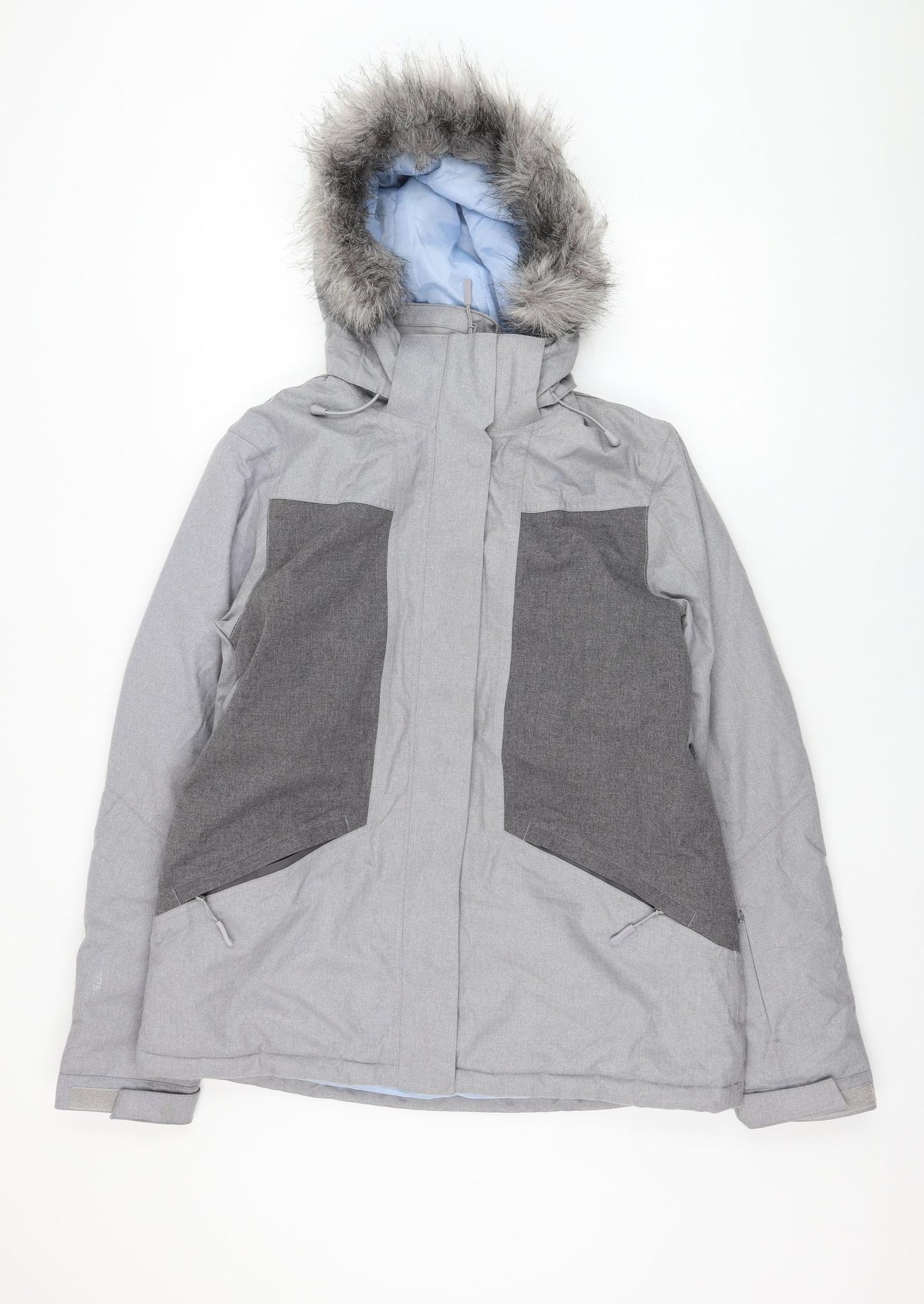 Mountain Warehouse Womens Grey   Parka Coat Size 12  Zip