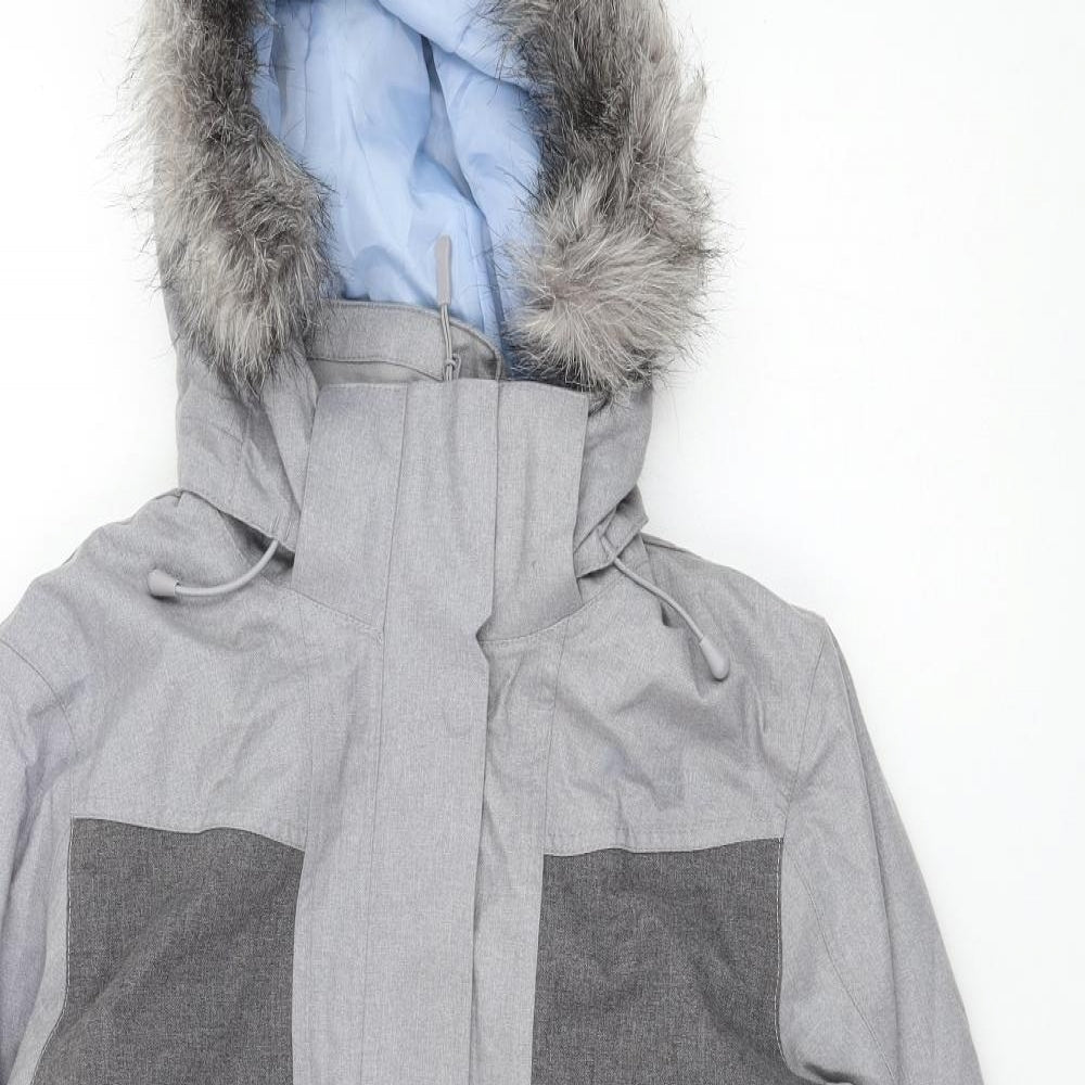 Mountain Warehouse Womens Grey   Parka Coat Size 12  Zip