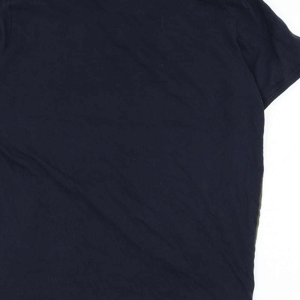Matalan Mens Blue  Cotton  T-Shirt Size L Round Neck