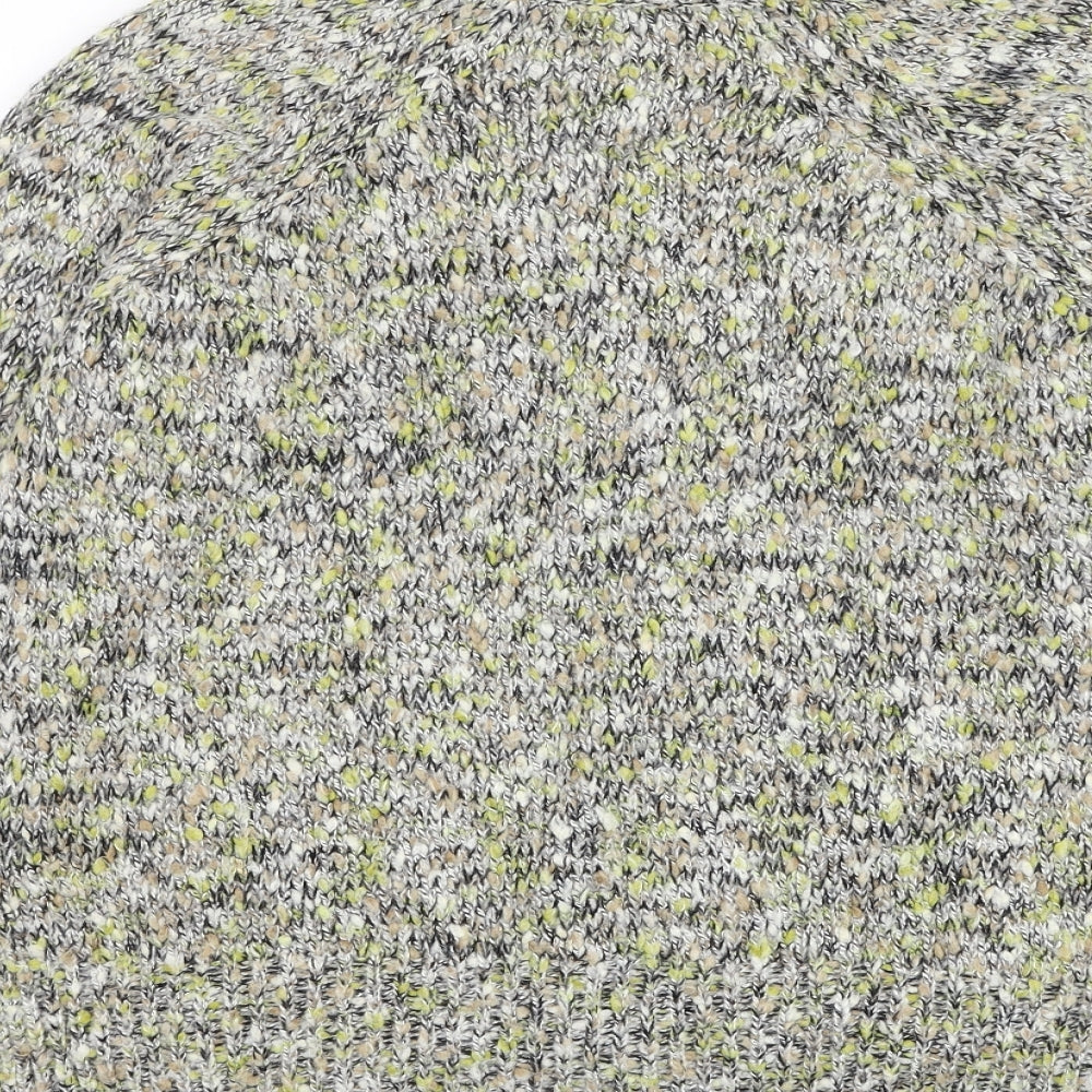 TU Womens Green Mock Neck  Polyester Pullover Jumper Size 10